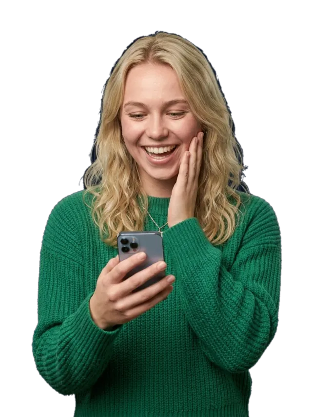 Sophie van Cashback Nederland met smartphone