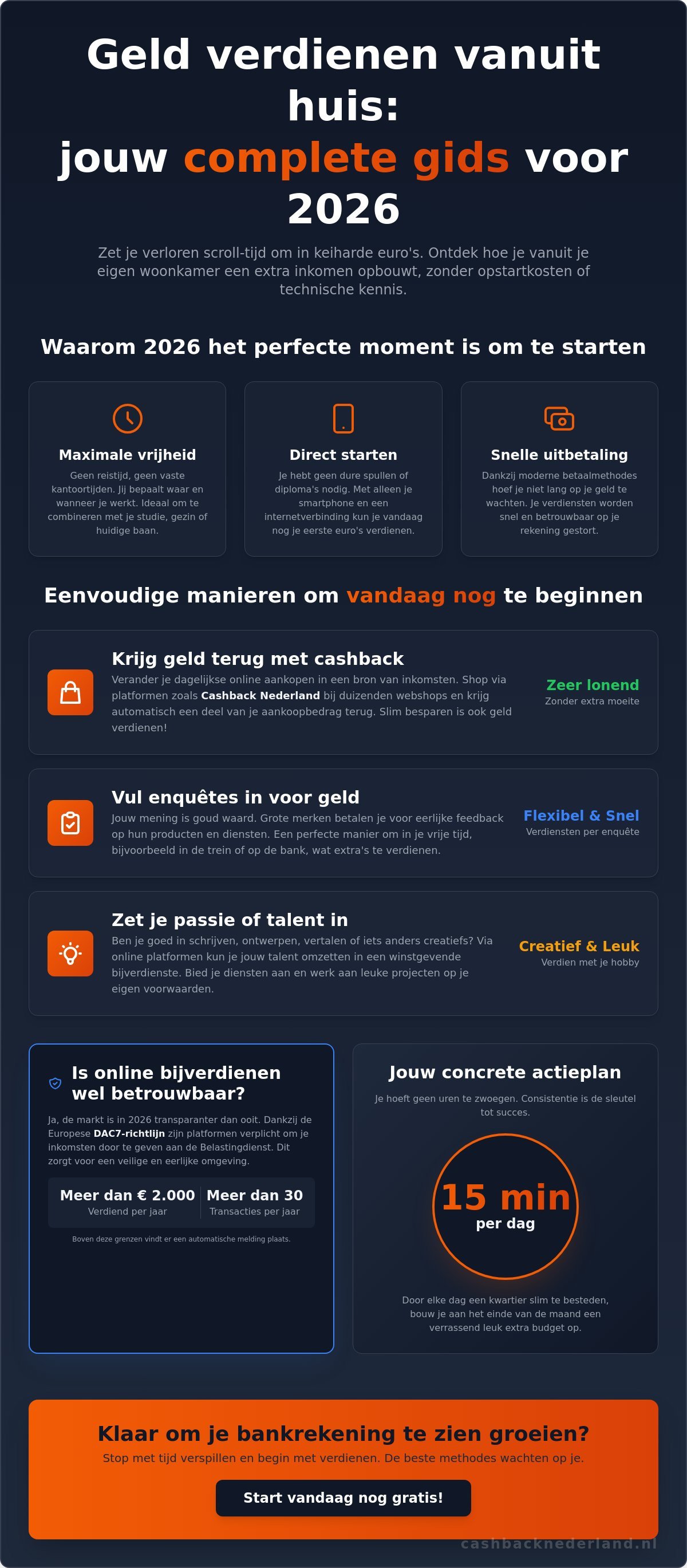 Geld verdienen vanuit huis: de beste manieren om online bij te verdienen in 2026